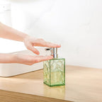 2 Pack Clear Saga Green Rust Proof Soap Dispenser Bathroom, Acrylic Plastic - Image 3
