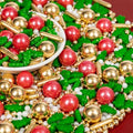 Edible Christmas Sprinkles for Cake Decorating,Gold Red Green White Pearl by Sugarzy