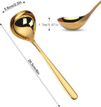 Comicfs 2 Pack Gold Gravy Ladle, SUS 304 Stainless Steel Soup Ladle, Small Soup - Image 2