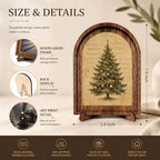 Christmas Tree Sheet Music Arched Table Sign, Farmhouse Shelf Decor - Image 2