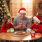 Sawysine Christmas Coffee Mugs 6 Pcs Santa Style, 12 oz Ceramic Holiday - Image 5