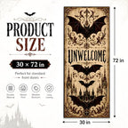 Halloween Decorations - UNWELCOME Gothic Halloween Door Cover - Image 3