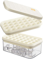 Brigii Ice Cube Tray with Lid&Bin, Ice Cube Mold with 56 Cubes, Stackable Ice by Brigii