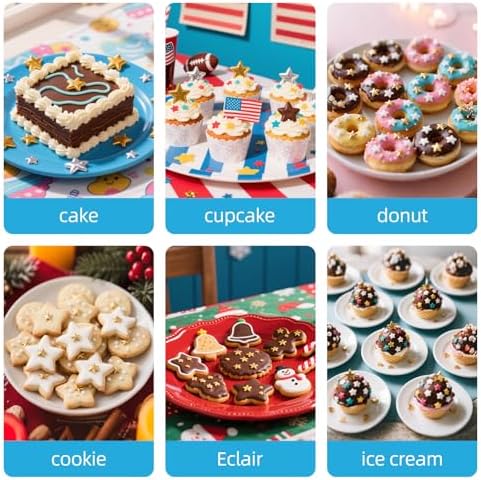 Edible Star Sprinkles,Silver Stars Sprinkle for Cake Decorating,130g Mix - Image 5