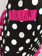 Hyzrz Cute Apron Retro Black Polka Dot Retro Ruffle Side Vintage Cooking Aprons - Image 6