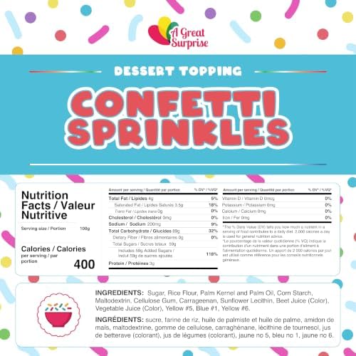 Confetti Sprinkles, 1.7 lb Bulk Pastel Birthday Cake Dot Jimmies - Image 2