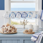 Didaey 6 Pcs Coastal Coffee Mugs, Blue Starfish Ceramic 12 oz Summer - Image 2