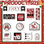 Funnymoom 17 Pcs Christmas Tiered Tray Decor Xmas Winter Tiered Tray Decor - Image 2
