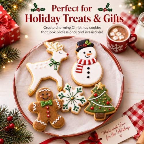 Christmas Cookie Cutter Set, 5-Piece Stainless Steel with Soft Edges - Image 5