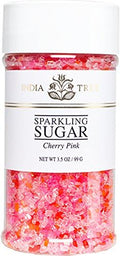 India Tree Cherry Pink Sparkling Sugar, 3.5 oz | Vibrant Multi-Color Blend for Baking & Decorating by IndiaTree