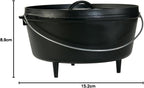 Lodge 10 Quart Pre-Seasoned Cast Iron Camp Dutch Oven - Image 7