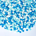 Edible Circle Confetti Sprinkles for Cake,Blue White Round Winter Sprinkle by Sugarzy