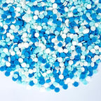 Edible Circle Confetti Sprinkles for Cake,Blue White Round Winter Sprinkle by Sugarzy