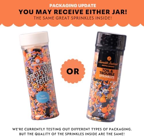 Sweets Indeed Halloween Sprinkles with Bats & Pumpkins, 4 ounces - Image 2