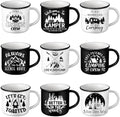 Mumufy 9 Pcs Camping Coffee Enamel Mugs 12 oz Happy Campers Tea Cups by Mumufy