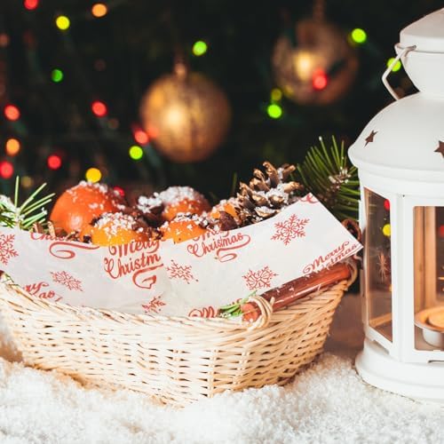 WorldBazaar Christmas Wax Paper Sheet Snowflakes 100PCS for Baking Supplies - Image 3