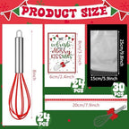 Nuogo 24 Sets Christmas Whisk Gift Set with Cards, 8 Inch Stainless Steel - Image 2