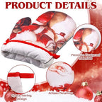Qinyoung 48 Pcs Christmas Kitchen Oven Mitts Pot Holders, Retro - Image 4