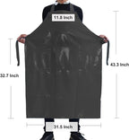 ELEBOX Waterproof Oil Proof Bib Apron Utility Apron Chemical Resistant Apron - Image 2
