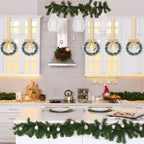 Retrowavy 12 Pcs Small Christmas Kitchen Cabinet Wreaths with Ribbon - Image 6