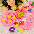 Silicone Mold Flower 8pcs Chocolate Fondant Polymer Clay Candy Gummy Mold,Rose Leaf Butterfly Bee Honey Shaped Silicone Molds for DIY Cake Cupcake Decor Craft - Image 5