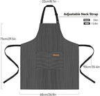NLUS 2 Pack Kitchen Cooking Aprons, Adjustable Bib Soft Chef Apron - Image 2