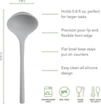Tovolo Flex Core Silicone Ladle BPA Free Oyster Gray Deep Silicone Soup Ladle - Image 5