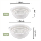 Colander Bowl Set of 2, Nesting Large Capacity Plastic Food Strainer - Image 2