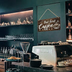 But First Coffee Sign - Wooden Coffee Bar Art, 6 x 12 Inch - Image 7