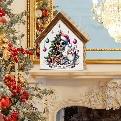 Gothic Christmas Skeleton Decor, Sorta Merry Sorta Scary - Image 4