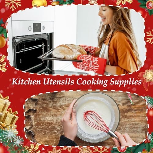 LemonRoad 12 Sets Christmas Whisk Baking Gift Set, Exquisite, Red - Image 5