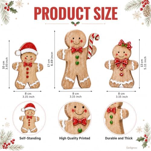 Gingerbread Christmas Decorations Indoor, Christmas Gingerbread Home Decor - Image 4