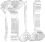 Large Plastic Serving Spoons, Disposable Heavy Duty Serving Spoons, Long Handle by OULIGET