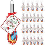 Nuogo 24 Sets Christmas Whisk Gift Set with Cards, 8 Inch Stainless Steel by Nuogo