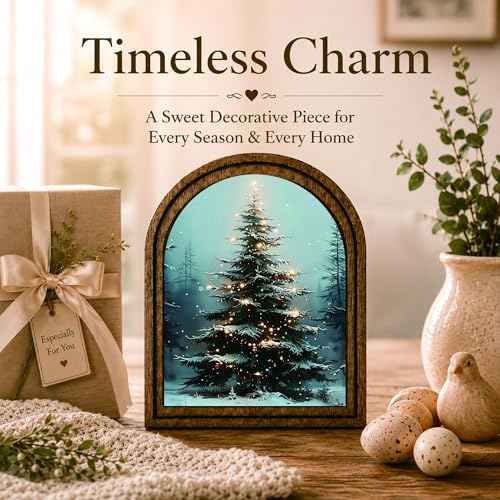 Christmas Tree Arched Decor, Winter Forest Table Sign, 5.9x7.9 - Image 3