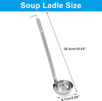 Piutouyar 3 Pcs 3 oz Soup Ladle Set, Stainless Steel Ladle - Image 2