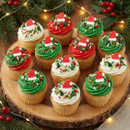 Santa Hat Holly Sprinkles Christmas Mix - 3.8oz Bottles (2 Pack) Festive Red, Green & White Baking Sprinkles with Santa Hats for Cupcakes, Cookies & Holiday Treats - Image 5