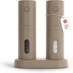 LARS NYSØM Electric Salt and Pepper Grinder Set, USB Rechargeable, Automatic by LN