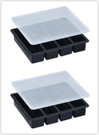 LONGFITE Large and Long Ice Cube Tray 2 Pack Silicone Freezing Container Sticks by LONGFITE