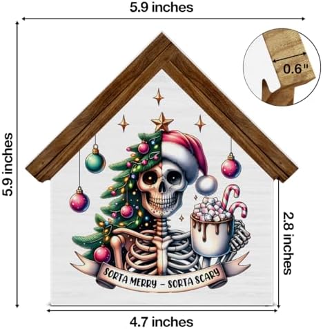 Gothic Christmas Skeleton Decor, Sorta Merry Sorta Scary - Image 2