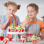 SANNIX 450pcs Red and White Christmas Cupcake Liners, Xmas Candy Baking Cups Cupcake Wrappers Paper Wraps Muffin Liners for Christmas Holiday Birthday Party Candy Cake Decorations Supplies - Image 4