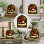 Santa Hat Arched Table Sign, Rustic Christmas Farmhouse Decor - Image 5
