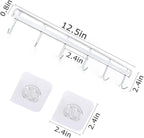 YiZhi Adhesive Wall Hooks Rack Kitchen Rail, Space Saving Utensil Holder No - Image 5