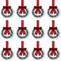 Retrowavy 12 Pcs Small Christmas Kitchen Cabinet Wreaths with Ribbon by Retrowavy