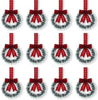 Retrowavy 12 Pcs Small Christmas Kitchen Cabinet Wreaths with Ribbon by Retrowavy