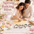 Flower Cookie Cutter Set, 6 PCS Tulip, Cherry Blossom, Frangipani, Daisy, Sunflower, Butterfly, Stainless Steel Holiday Cookie Cutter Shapes for Baking Biscuit Molds - Image 6