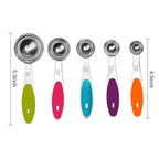 Fsdifly-Stainless Steel Measuring Spoons 5 Piece Stackable Set - Image 4