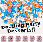 Blue and Orange Party Sprinkles with Stars for Kids Cakes, Cupcakes, 180g - Image 5