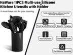 HaWare 11 PCS Silicone Cooking Utensils Set, Heat Resistant Kitchen Utensils - Image 3