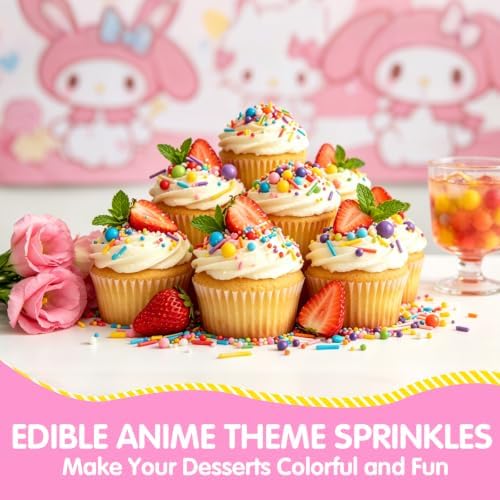 Edible Rainbow Pearl Sprinkles,Colorful Pearls Sprinkle for Cake Decorating - Image 2